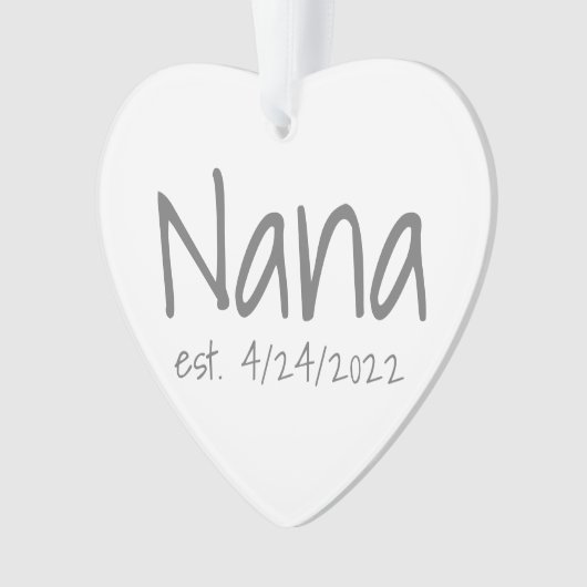 Nana Vastgestelde datum Acrylversiering Ornament (voorkant)