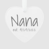Nana Vastgestelde datum Acrylversiering Ornament (voorkant)