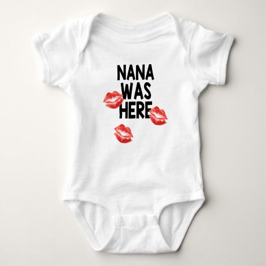 Nana was hier Kisses Baby Bodysuit (Voorkant)