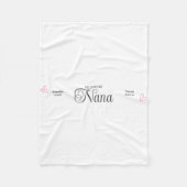 Nana, we houden van je gepersonaliseerde harten fleece deken (Voorkant)