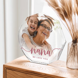 Nana We houden van je | Grandma Script Overlay Fotoblokken