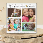 Nana We houden van je | Grootkinderen Gold 4 Foto- Fotoplaat<br><div class="desc">Nana We houden van je | Grootkinderen 4 Foto Collage Plaque — Maak uw eigen lijst van 4 afbeelding aan uw wensen aan te passen met vier favoriete foto's en namen van kleinkinderen. Maakt een schat cadeau voor grootmoeder voor verjaardag,  moederdag,  grootouders en andere speciale dagen.</div>