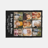 Nana We houden van je hart Moderne fotocollage Fleece Deken (Voorkant (Horizontaal))
