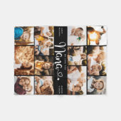 Nana We houden van je hart Moderne fotocollage Fleece Deken (Voorkant (Horizontaal))