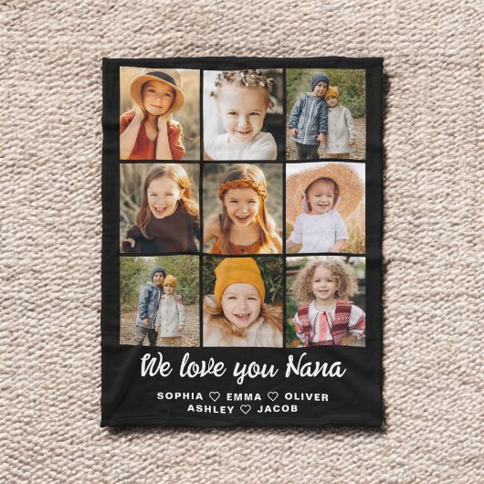 Nana We houden van je hart Moderne fotocollage Fleece Deken