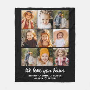 Nana We houden van je hart Moderne fotocollage Fleece Deken