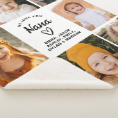Nana We houden van je hart Moderne fotocollage Sherpa Deken (3/4)