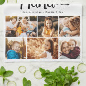 Nana We houden van je hart Moderne fotocollage Theedoek (Gevouwen)