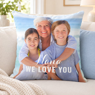 Nana We Love You Foto Aandenken Kussen