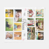 Nana We Love You Gepersonaliseerde Harten Modern Fleece Deken (Voorkant (Horizontaal))