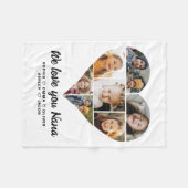 Nana We Love You Heart Moderne Fotocollage Fleece Deken (Voorkant (Horizontaal))
