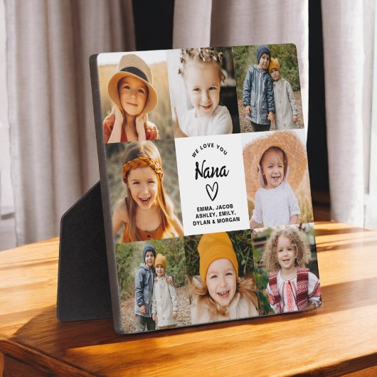 Nana We Love You Hearts Moderne fotocollage Fotoplaat