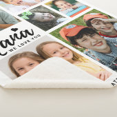 Nana We Love You Kleinkinderen Namen Foto Collage Sherpa Deken (3/4)