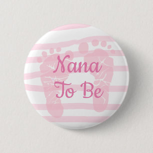 Nana wordt Pink Girl Baby shower-knop Ronde Button 5,7 Cm