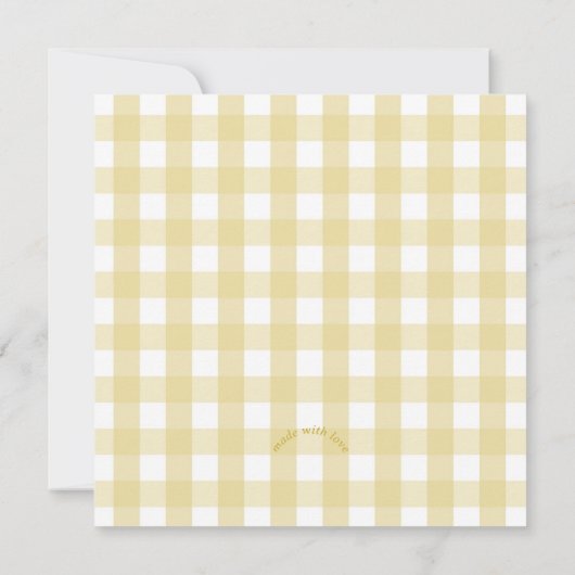 Nana Yellow Gingham Banana Party Verjaardag Kaart (Achterkant)