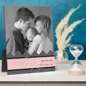 Nana Zig Zag Chevron Moderne Gepersonaliseerde Fot Fotoplaat (Zijkant)