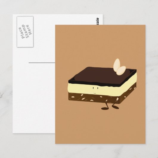 Nanaimo bar glimlachen briefkaart (Voorkant / Achterkant)