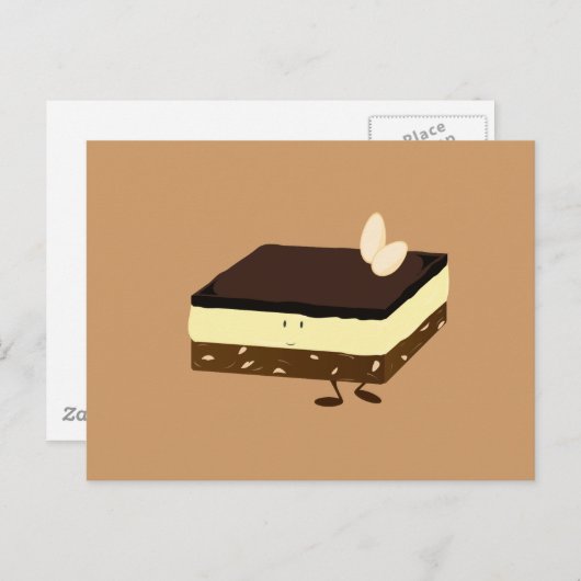 Nanaimo bar glimlachen briefkaart (Voorkant / Achterkant)
