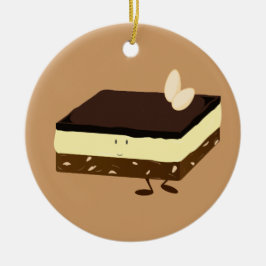 Nanaimo bar glimlachen keramisch ornament