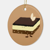 Nanaimo bar glimlachen keramisch ornament (Links)