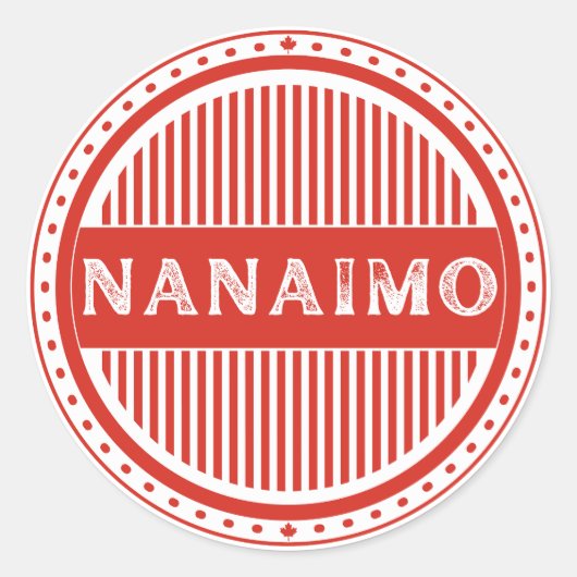 Nanaimo City Pride-embleem – Canadese identiteit Ronde Sticker (Voorkant)