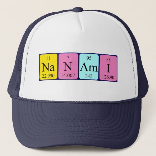 Nanami periodiek lijstnaam pet (Voorkant)