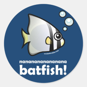 nananananana Batfish. Ronde Sticker