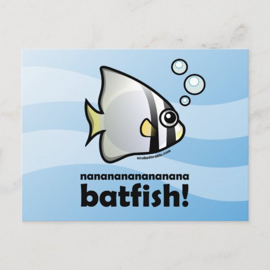 nananananananana Batfish! Briefkaart (Voorkant)