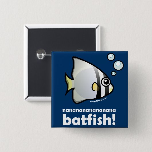nananananananana Batfish! Vierkante Button 5,1 Cm (Voorkant /achterkant)
