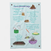 Nana's $100 Fudge Recipe Kitchen Towels Theedoek (Verticaal)