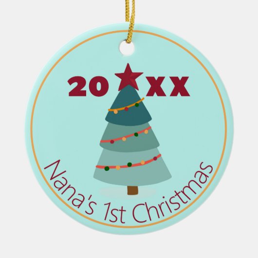 Nana's 1e Christmas Photo Ornament (Voorkant)