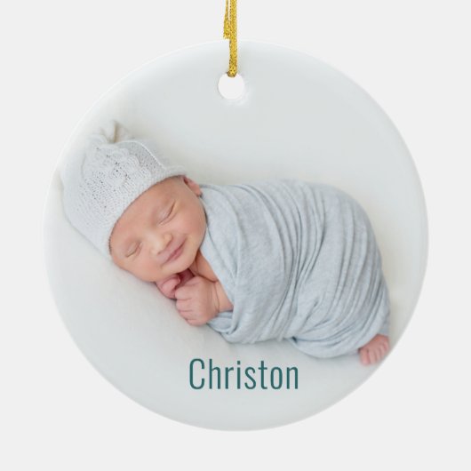 Nana's 1e Christmas Photo Ornament (Achterkant)