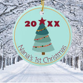 Nana's 1e Christmas Photo Ornament