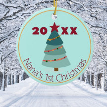 Nana's 1e Christmas Photo Ornament