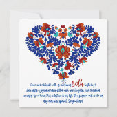 Nana's 80ste verjaardag / Hongaarse rustieke Matyo Kaart (Voorkant)