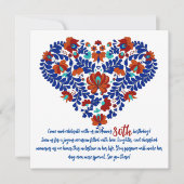 Nana's 80ste verjaardag / Hongaarse rustieke Matyo Save The Date (Voorkant)