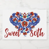 Nana's 80ste verjaardag / Hongaarse rustieke Matyo Sparkling Wijnetiket (Enkel label)