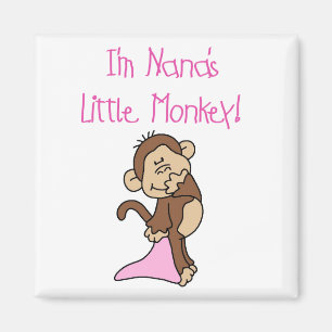 Nana's aap - Roze T-shirts en cadeautjes Magneet