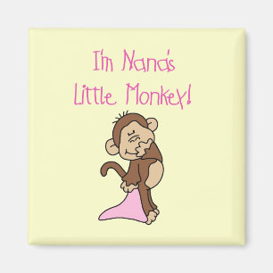 Nana's aap - Roze T-shirts en cadeautjes Magneet