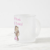 Nana's aap - Roze T-shirts en cadeautjes Matglas Koffiemok (Voorkant rechts)