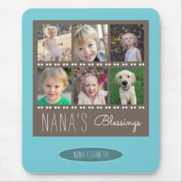 Nana's Blessings Photo Collage | Bruin en Blauwgro Muismat