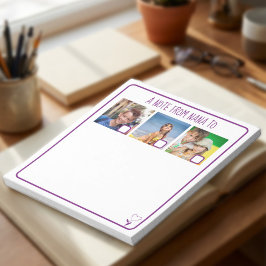 Nana's briefje aan kleinkinderen 3 foto checkbox notitieblok