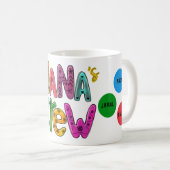 Nana's Crew Grandchildren Custom Names Gift Koffiemok (Voorkant rechts)