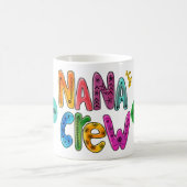 Nana's Crew Grandchildren Custom Names Gift Koffiemok (Center)