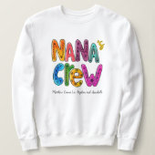 Nana's Crew Typography Custom Monogram Trui (Design voorkant)