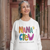 Nana's Crew Typography Custom Monogram Trui