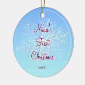Nana's Eerste Kerstsneeuwvlok Ornament (Links)