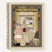 Nana's favoriete recepten voegen tekst notitieboek (Voorkant)