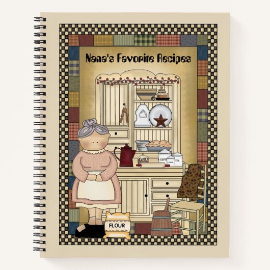 Nana's favoriete recepten voegen tekst notitieboek (Voorkant)
