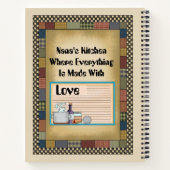 Nana's favoriete recepten voegen tekst notitieboek (Achterkant)